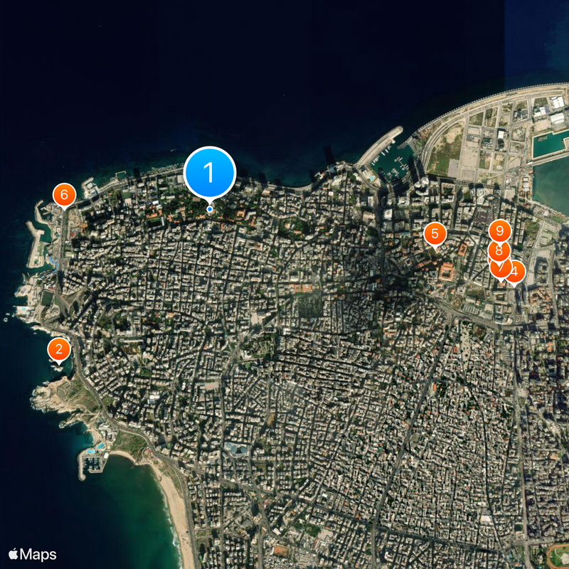 American University of Beirut Map