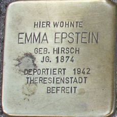 Stolperstein à la mémoire d’Emma Epstein