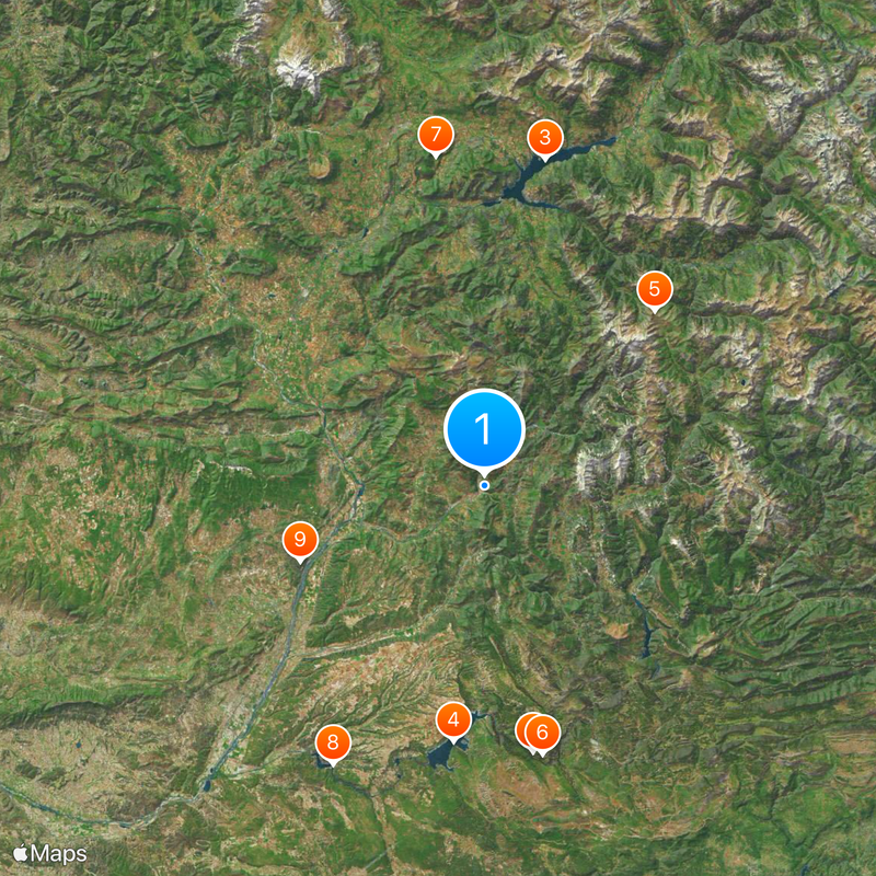 Alpy Górnej Prowansji Mapa