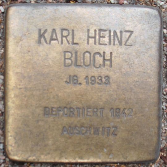 Stolperstein en memoria de Karl Heinz Bloch