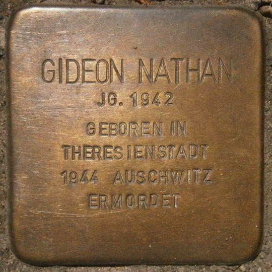 Stolperstein dedicated to Gideon Nathan