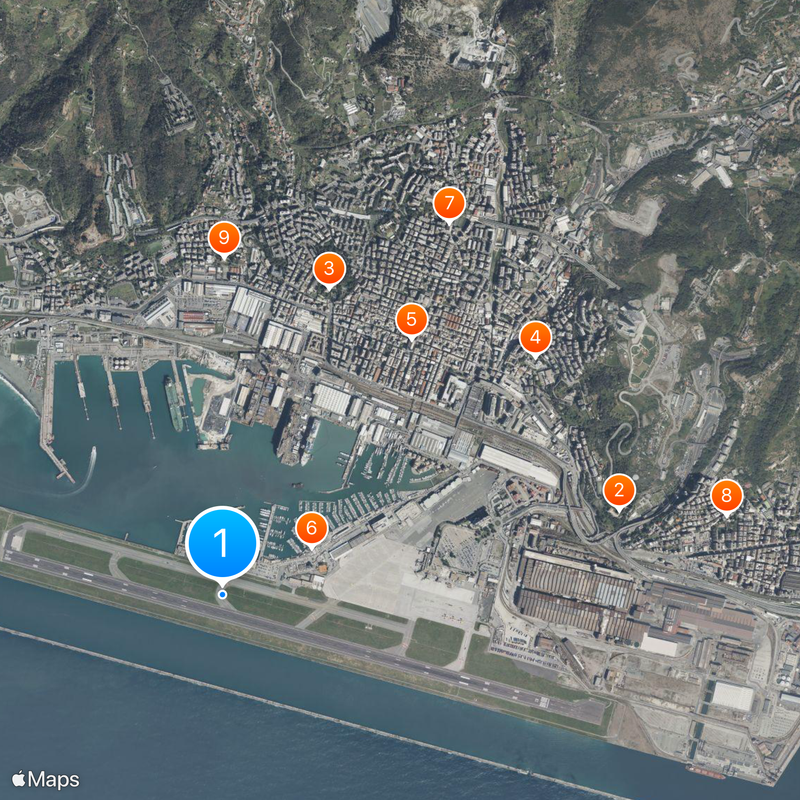 Aéroport de Gênes-Christophe Colomb Carte