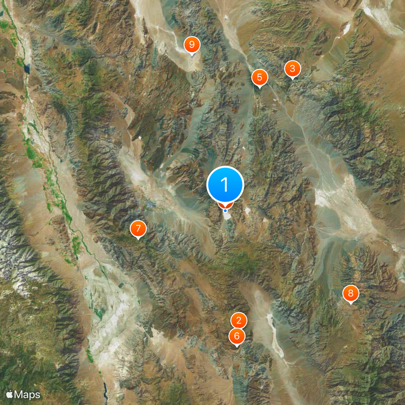 Wandernde Felsen Karte