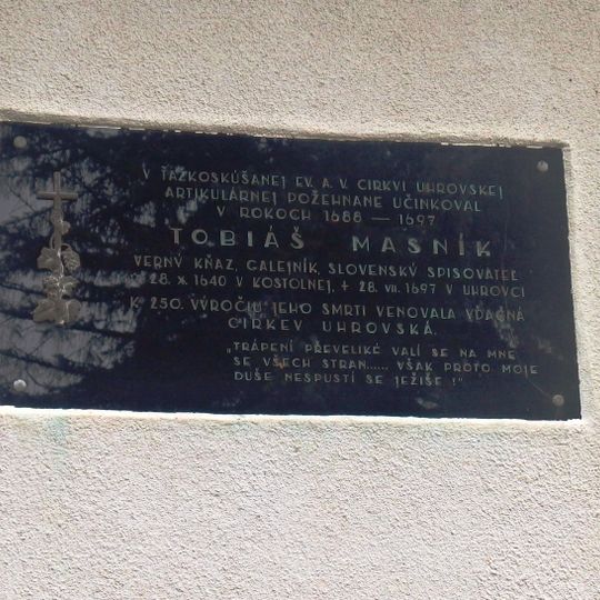 Pamätná tabuľa Tobiáša Masníka