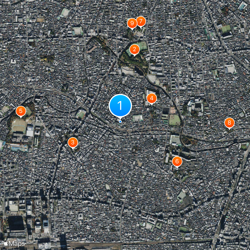 Tōa Gakuen Lisesi Map