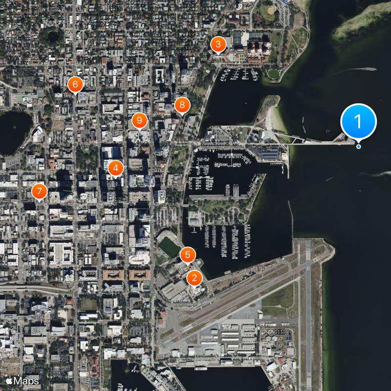 St. Petersburg Pier Map