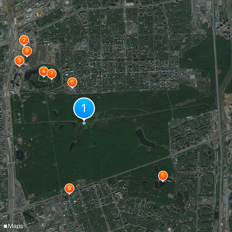 Ismailowoer Park Karte