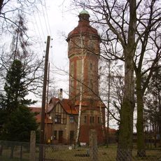 Budynek stacji pomp z mieszkaniem kierownika i wieżą ciśnień