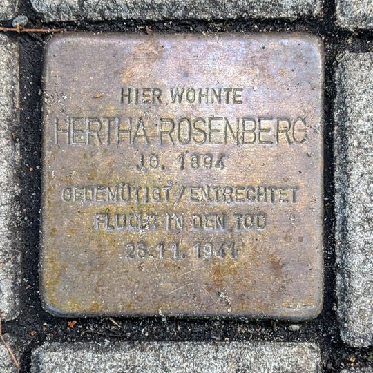 Stolperstein en memoria de Hertha Rosenberg