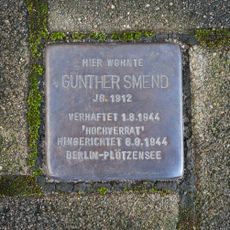 Stolperstein dedicated to Günther Smend