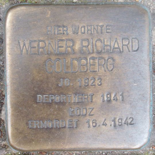 Stolperstein en memoria de Werner Richard Goldberg