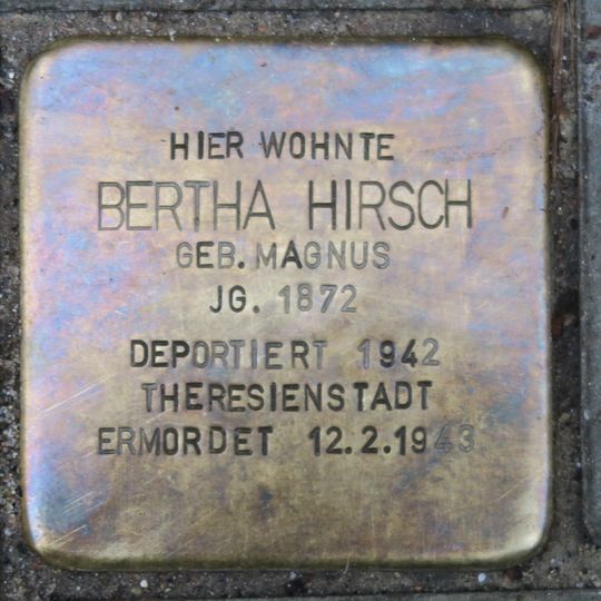 Stolperstein en memoria de Bertha Hirsch