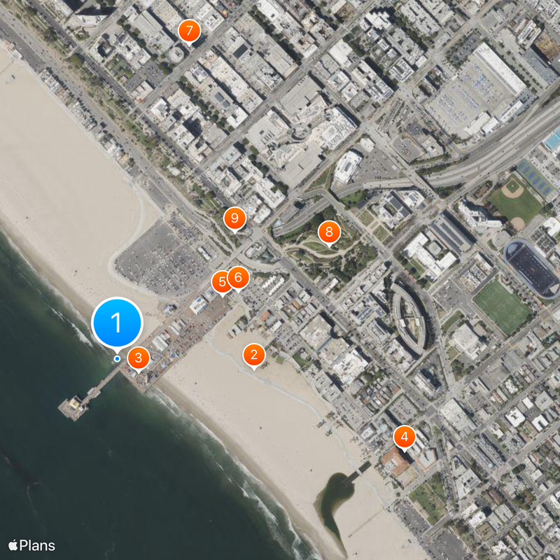 Santa Monica Pier Mappa
