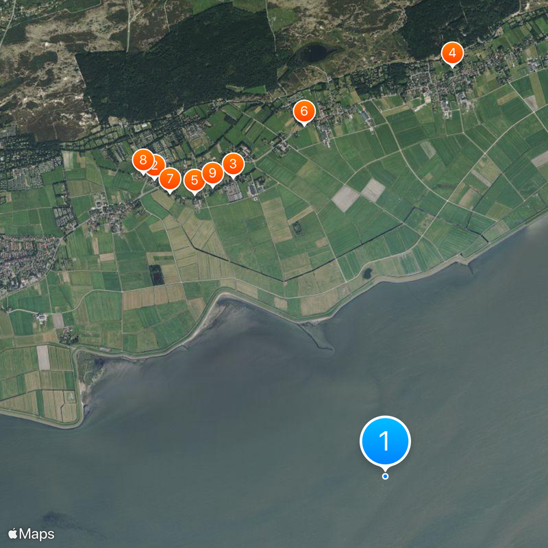 West Frisian Islands Map