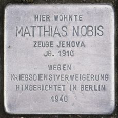 Stolperstein en memoria de Matthias Nobis