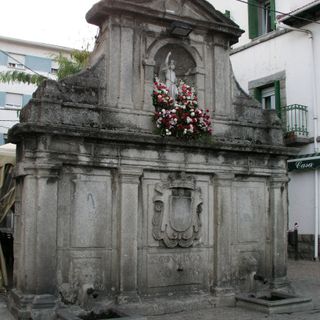 Stone fountain in Guadarrama