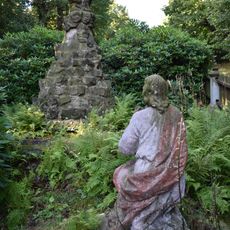 Sousoší Ježíš na hoře Olivetské pod Křížovou cestou v Jiřetíně pod Jedlovou