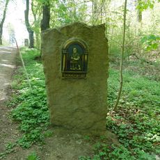 Reliéf svatého Klementa Maria Hofbauera na Cestě českých svatých u Petrohradu