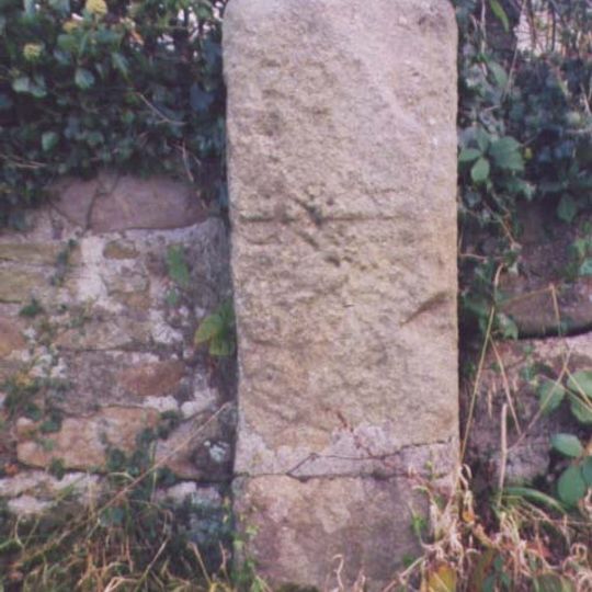 Milestone At Junction With Lane Ends Lane