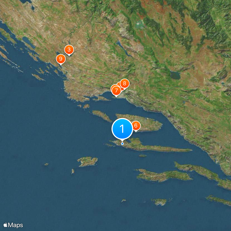 Split-Dalmatië Kaart