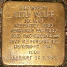 Stolperstein dedicated to Adolf Wolff