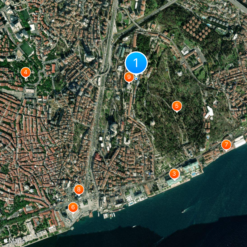 Palácio de Yıldız Mapa