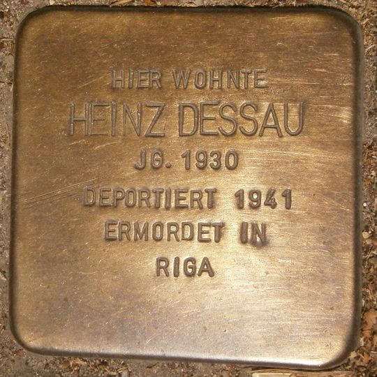 Stolperstein dedicated to Heinz Dessau