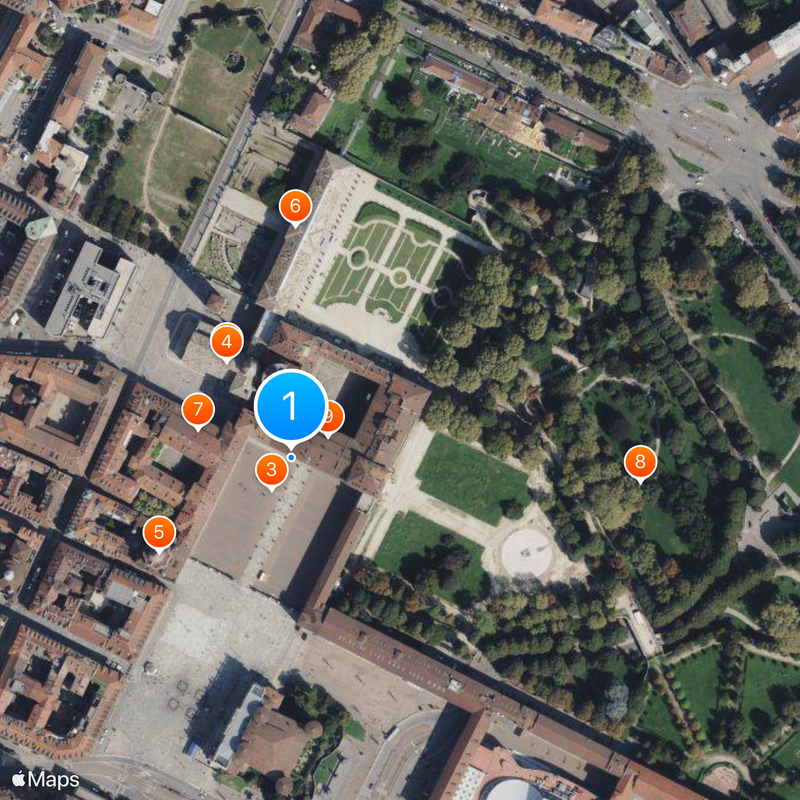 Royal Palace of Turin Map