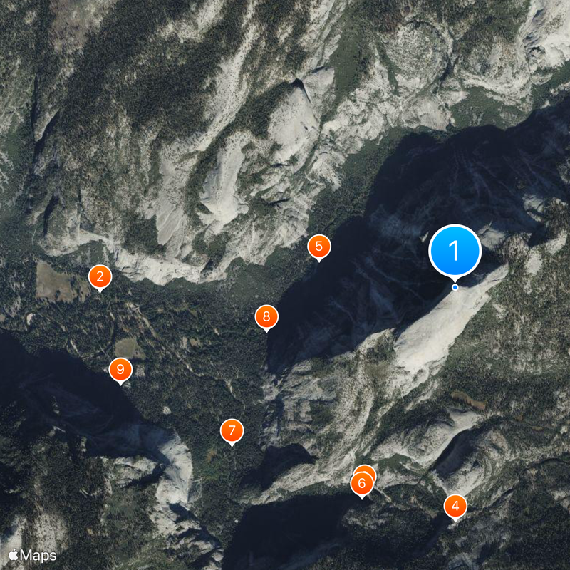 Half Dome Mapa