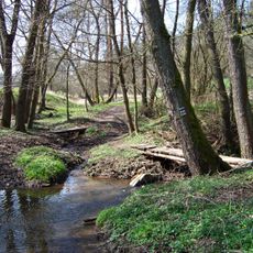 Lávka přes Mokřanský potok u samoty Gabrhele u soutoku