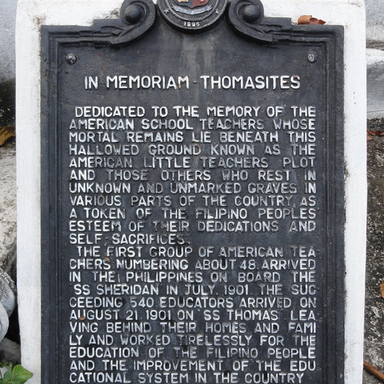 In Memoriam – Thomasites historical marker