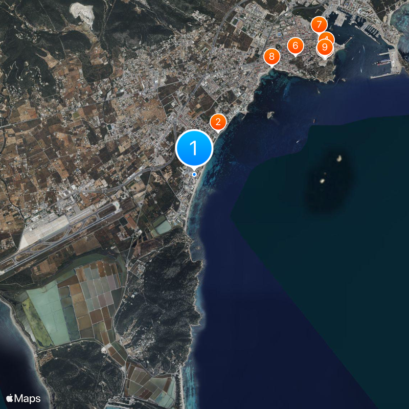 Ushuaïa Ibiza Beach Hotel Map
