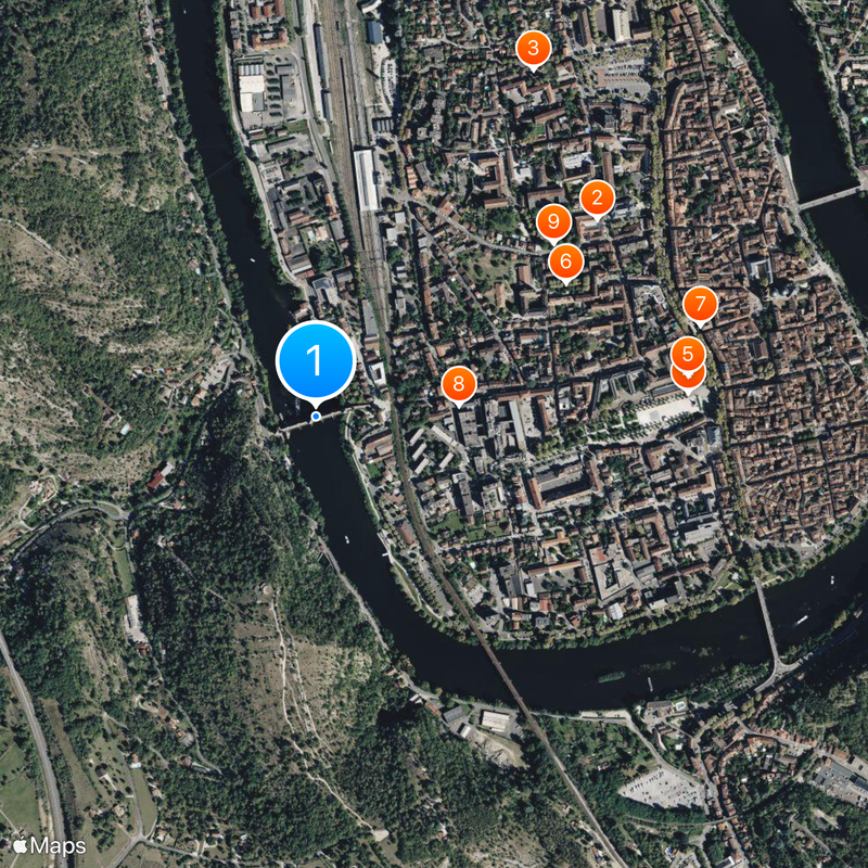 Pont Valentré Karte