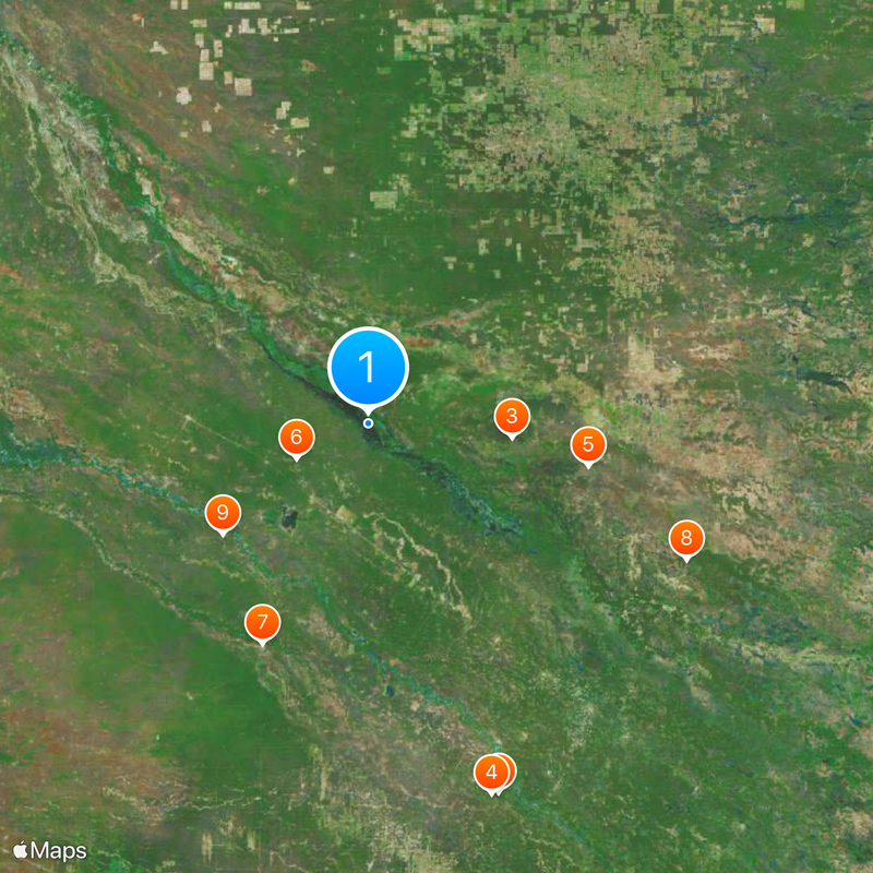 Bañado La Estrella Map