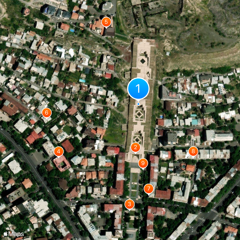 Yerevan Cascade Map