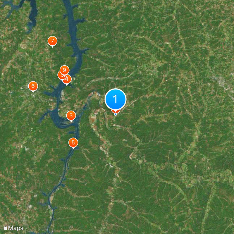 Hurricane Mills Map