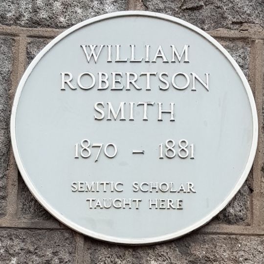 Commemorative plaque to William Robertson Smith