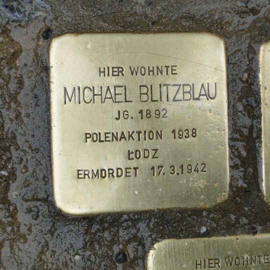Stolperstein dedicated to Michael Blitzblau