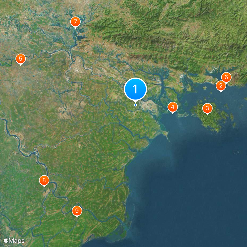 Bach Dang River Map