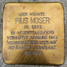 Stolperstein dedicato a Pius Moser