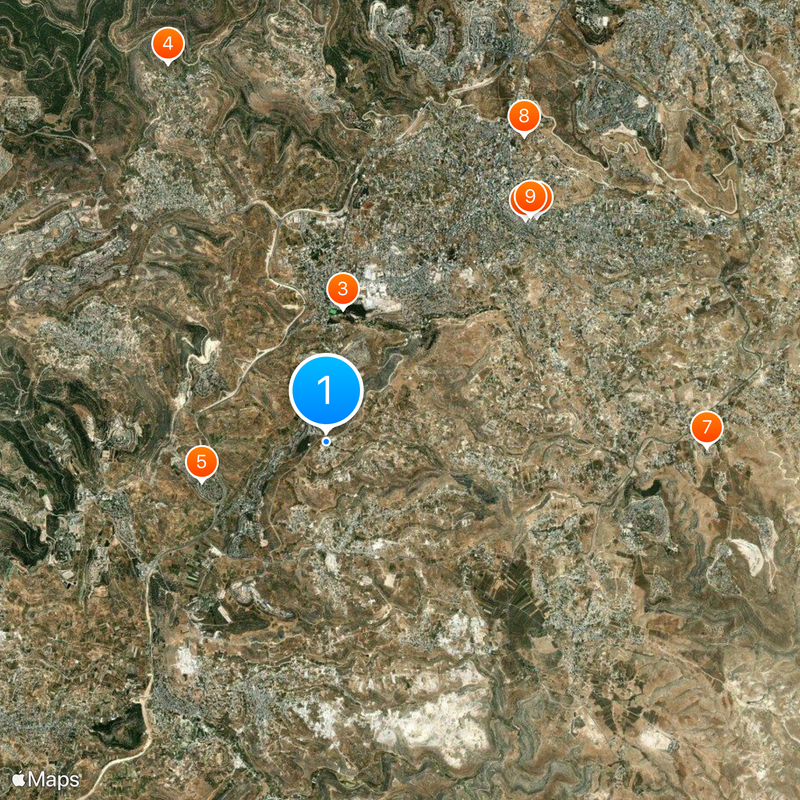 Judaean Mountains Kaart