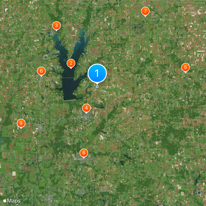 Area code 618 Map
