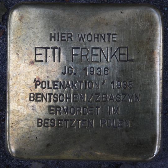 Stolperstein em memória de Etti Frenkel