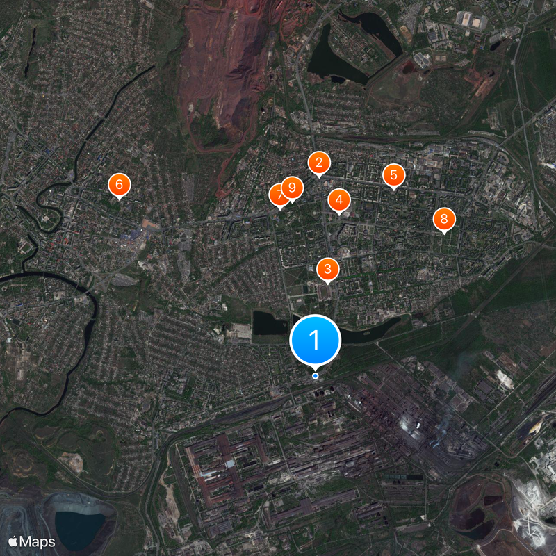ArcelorMittal Kryvyi Rih Map