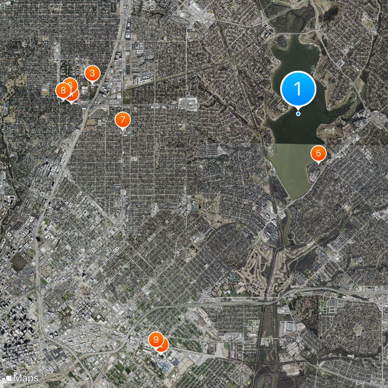 White Rock Lake Mapa