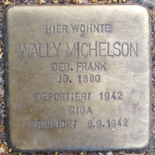 Stolperstein dedicated to Wally Michelson