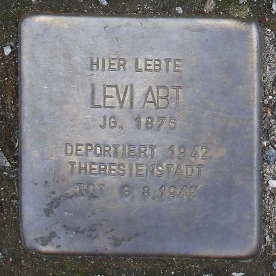 Stolperstein dedicated to Levi Abt