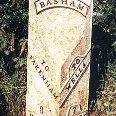 Milepost, 150yds S of X-rds to W Barsham, opp. S end of layby