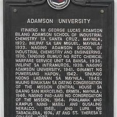 Adamson University historical marker