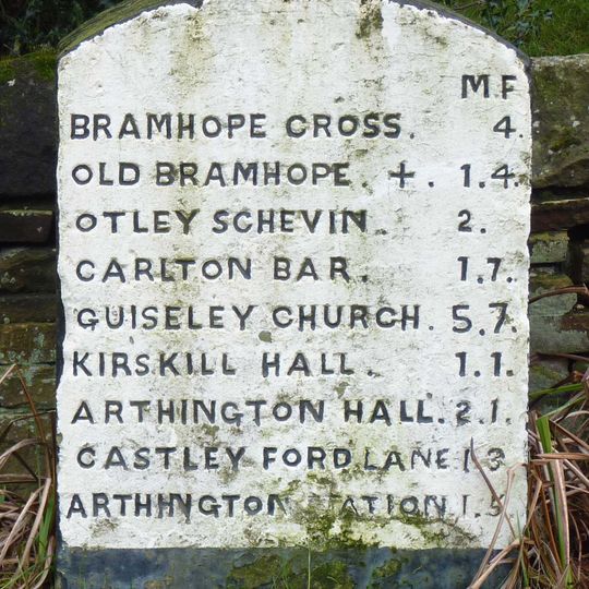 Milepost On East Corner Of Junction With Breary Lane At Se 255 430